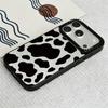 Cow patterned mirror phone case suitable for iPhone 17 16 15 14 13 12 11 Pro/Max/Plus anti drop and shockproof back cover