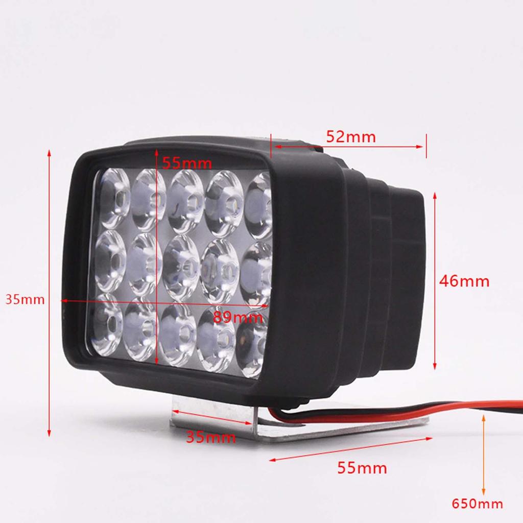 15 LEDs Motorcycle Modification Headlight Replacement Fast Start Long Range Driving Light Spot lamp