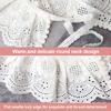 Baby Bib Lace Up Scarf Shawl Cotton Children's Detachable Collar Hollowed Out Female Baby Bib Scarf Children's Accessories 3-8Y