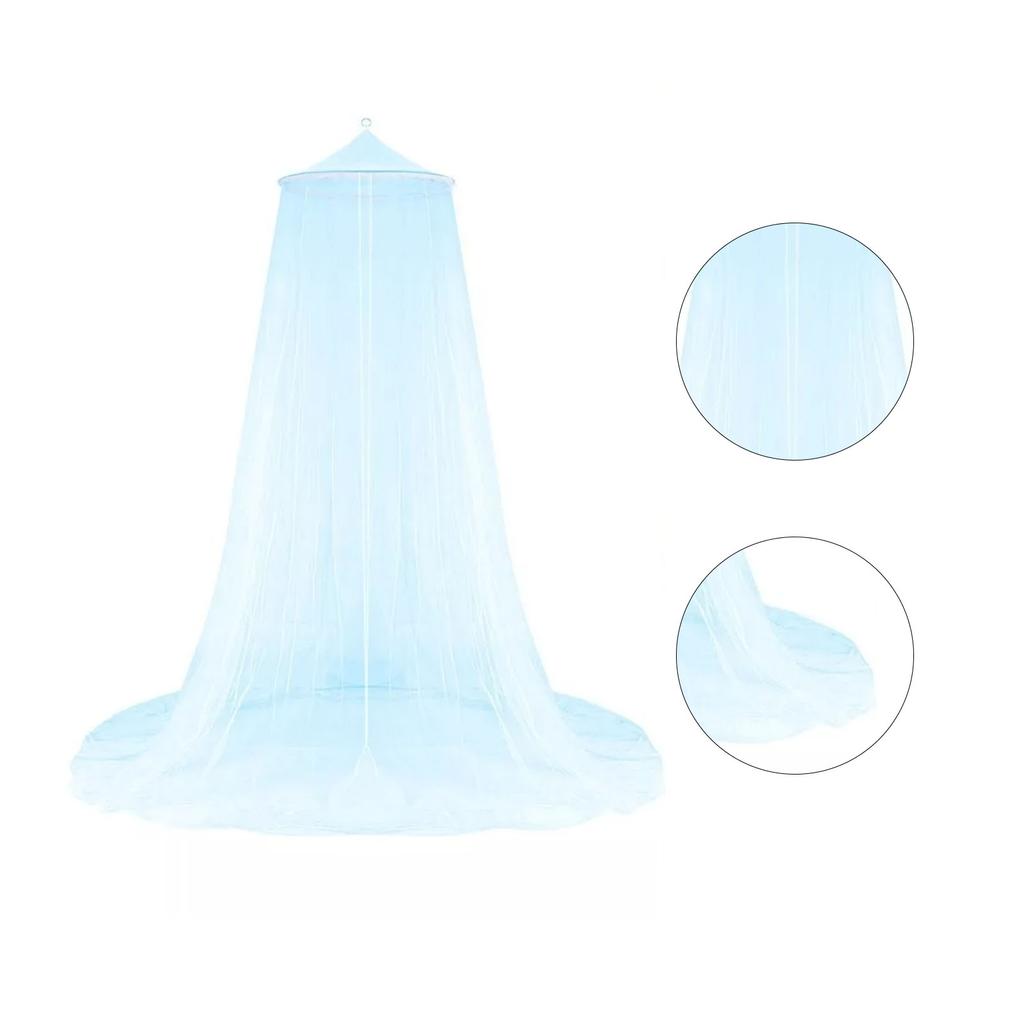 Queen Size Bed Canopy Princess Round Dome Bed Canopy Dome for Picnic Courtyard Outdoor Household Blue