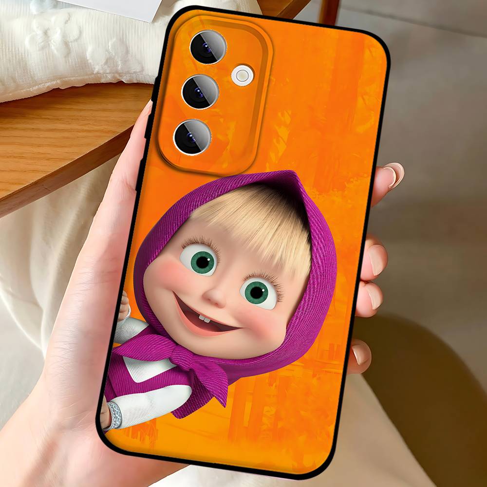 Cartoon M-MashaS And The B-Bears Phone Case For Samsung Galaxy S24/S25/S22/S30/Note20/Lite/Ultra Soft Original Liquid Silicone