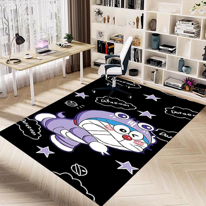 1pc Doraemon astronaut Carpet Anti Slip Polyester Floor Mat for office.Bedroom