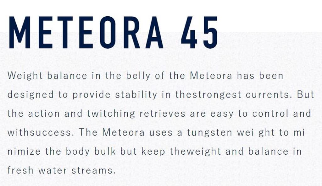 Jackson Meteora 45 Sinking Lure NAII (3261)