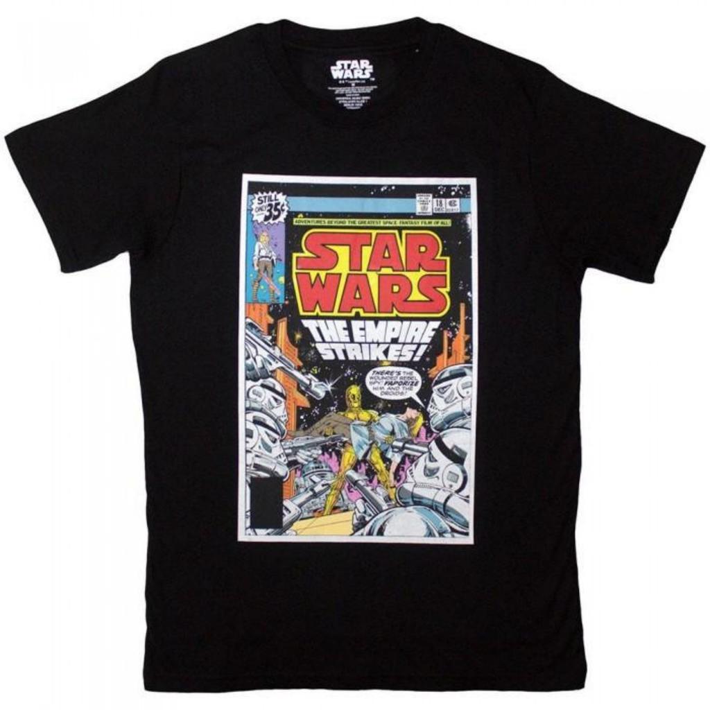 STAR WARS Unisex Adult The Empire Strikes Comic Cover T-Shirt