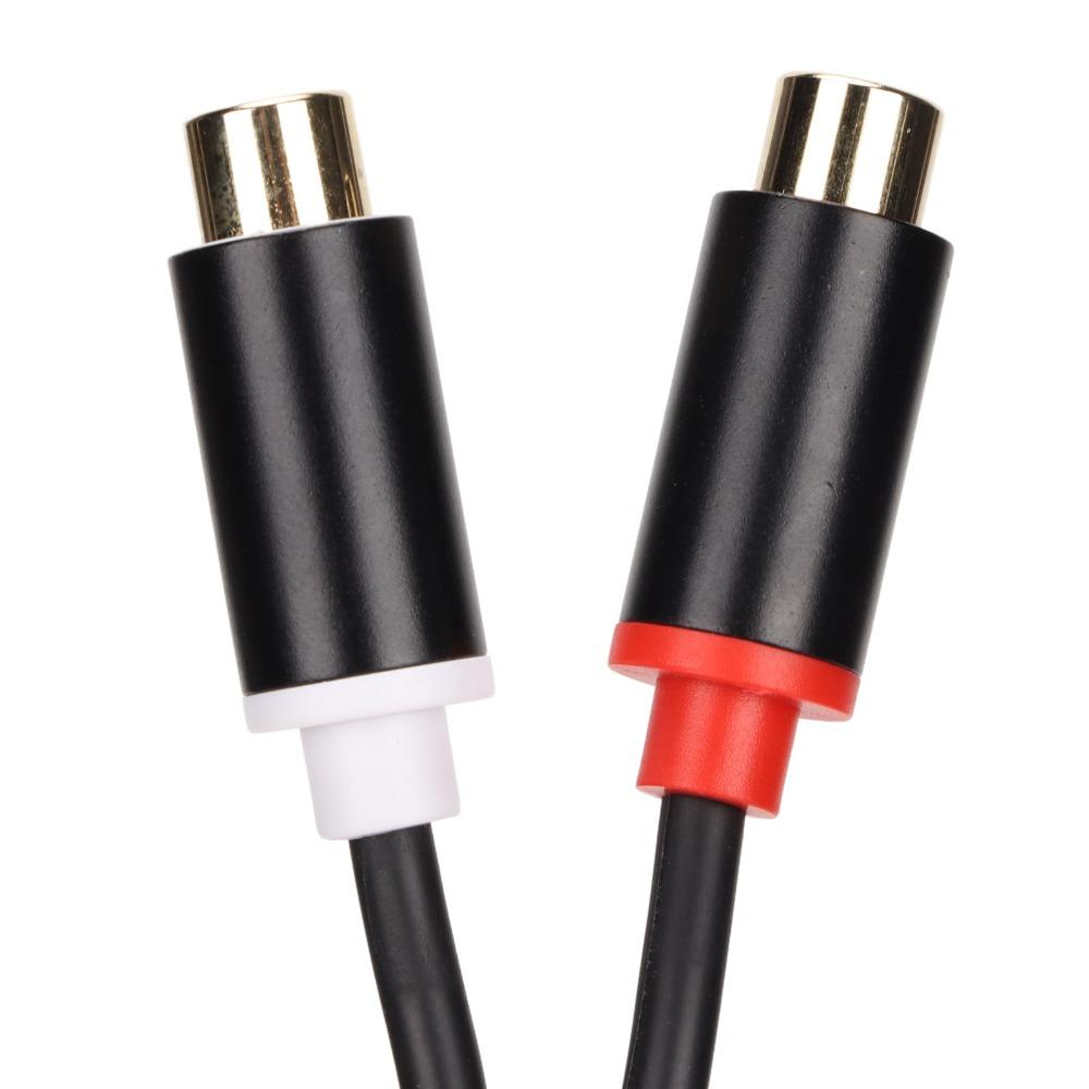 2PCS Plug and Play 1 Male to 2 Female 0.3m/11.8in for RCA Y Adapter Cable  Audio Video