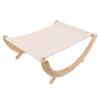 Cat Hammock Prevent Slip Breathable Wooden Frame Comfortable Cat Swing Chair Bed for All Seasons