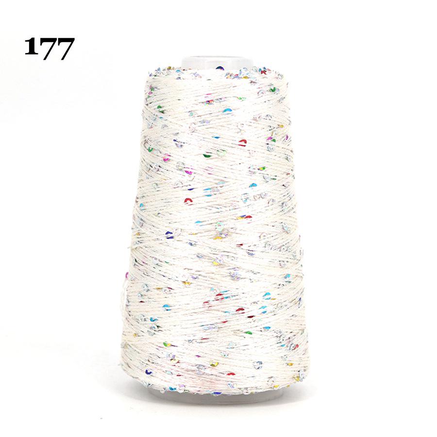 Sequin Cotton Yarn: 50g Fancy Skein for Hand & Machine Knitting