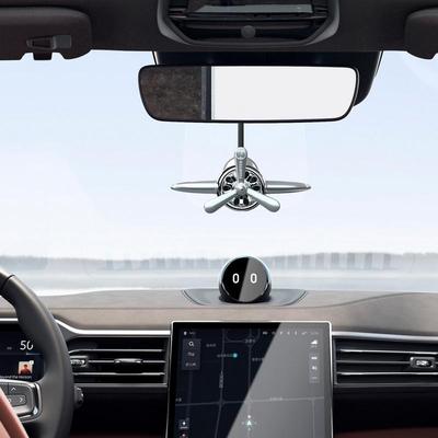 Solar Air Freshener Car Airplane Solar Rotating Aromatherapy Rotating Auto Fragrance Diffuser Fan For Rearview Looking-glass