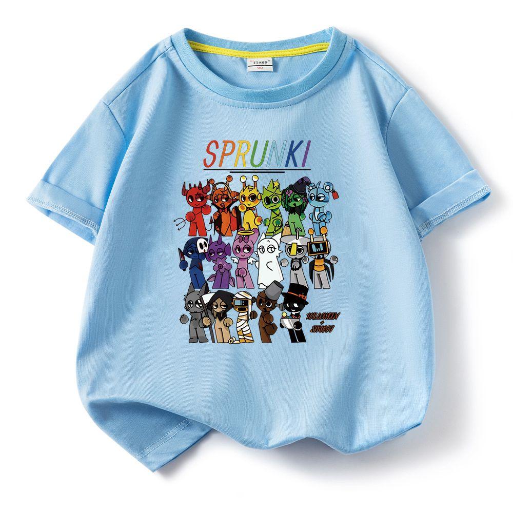 Sprunki Cartoon Print Pure Cotton Kids T-Shirt