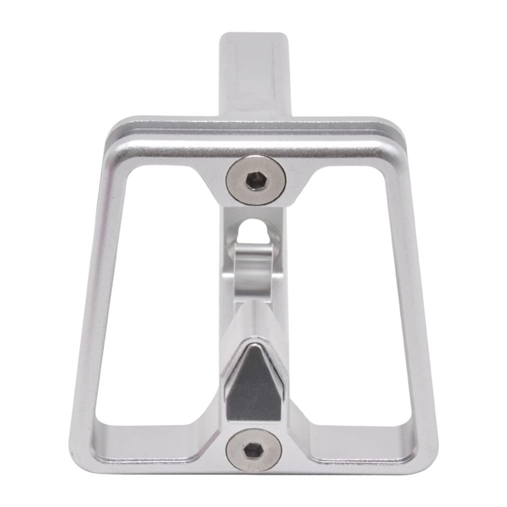 Litepro Folding Bicycle Split Pig Nose Pad, Aluminum Alloy 3-Hole Front Shelf, Front Bracket for Brompton (Silver)