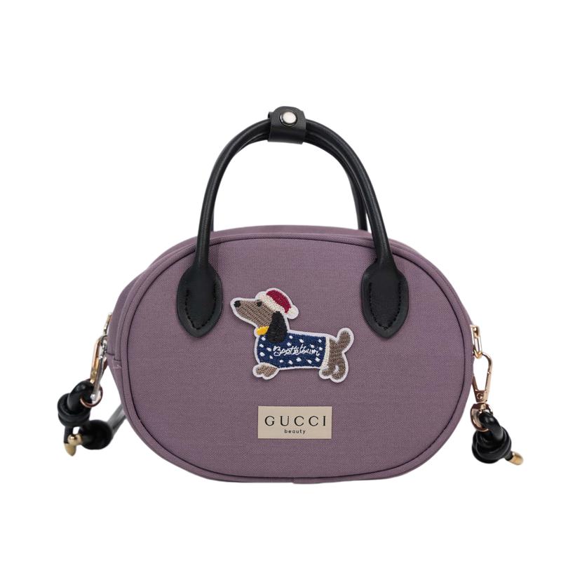 Косметичка Gucci в стиле DIY Фиолетовая Собака Синцин нишевая модная высококачественная легкая привычная простая стильная Фиолетовая Собака Синцин фиолетовый