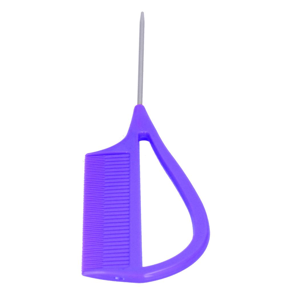 Hair Highlighting Tail Comb AntiStatic Hair Styling Comb for Barber Salon Home(Purple )
