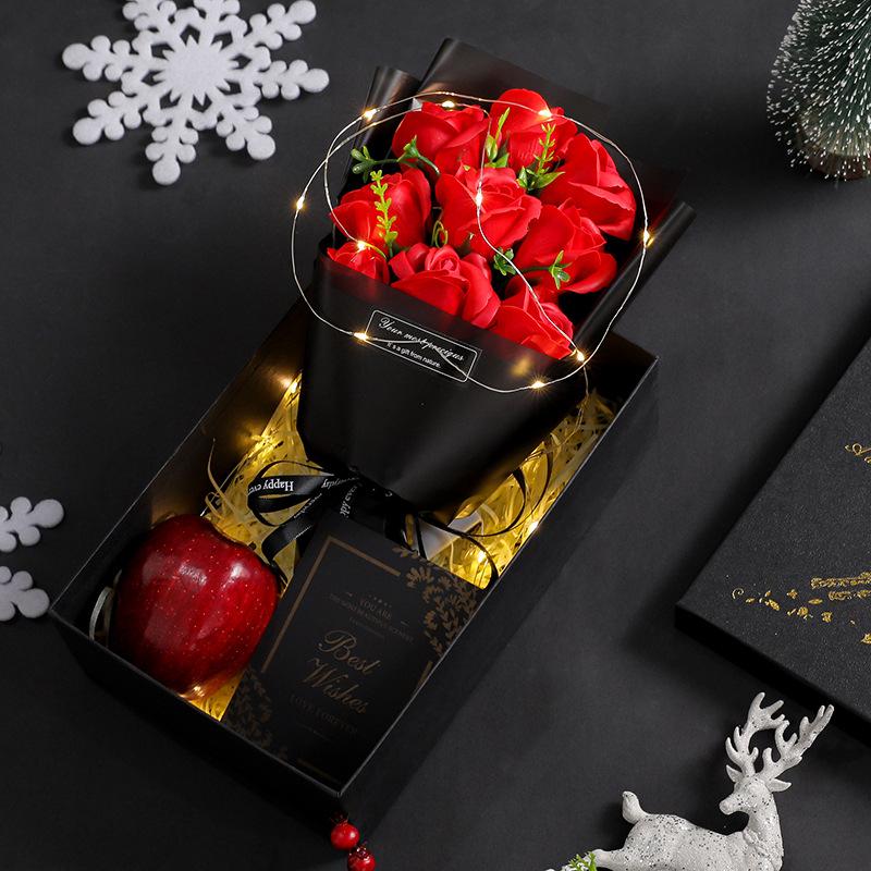 9 Heads Soap Flower Rose Bouquet Artificial Flower For Christmas Wedding Birthday Party Valentine's Day DIY Gift Home Decoration