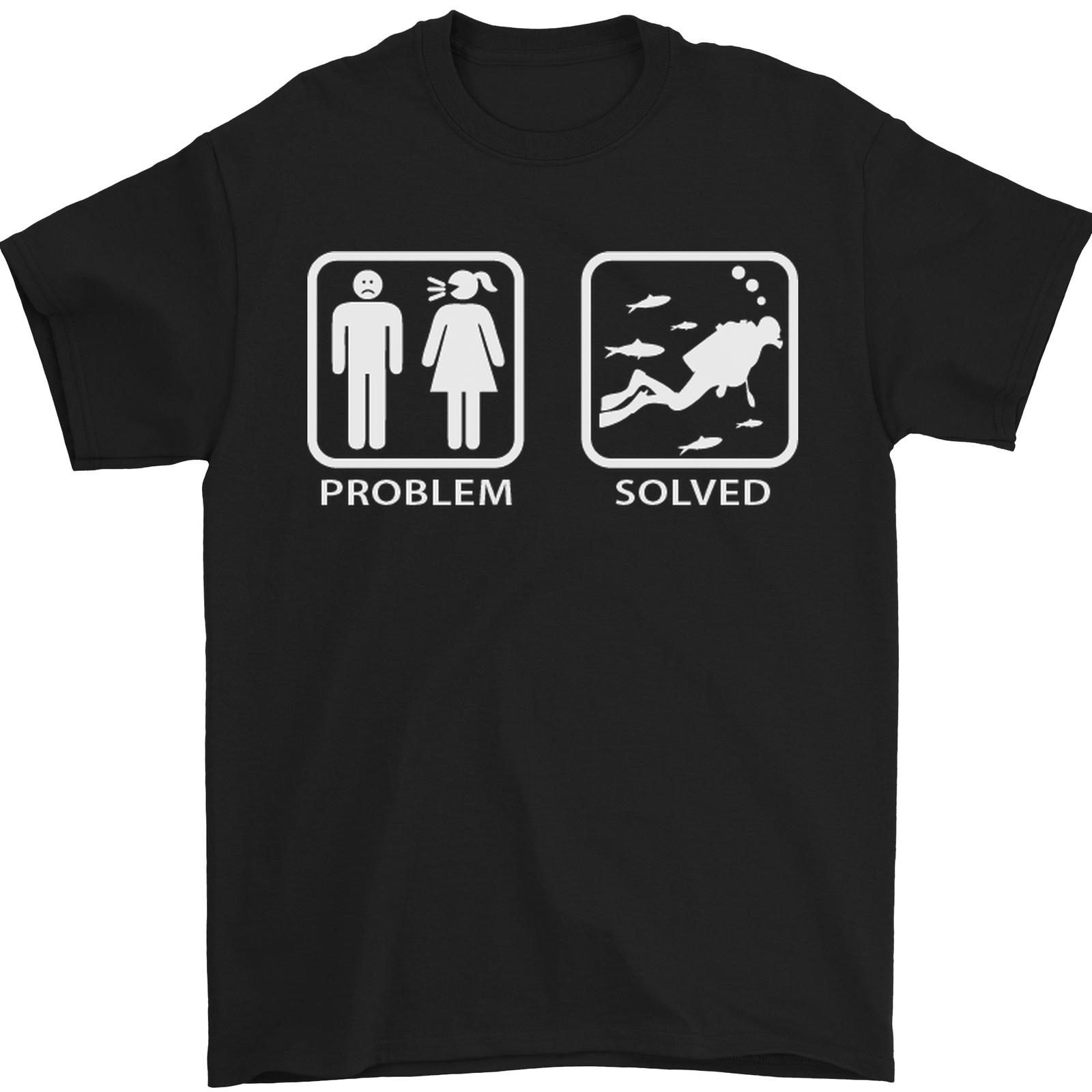 Diving Problem Solved men s 100% cotton t-shirt- XL