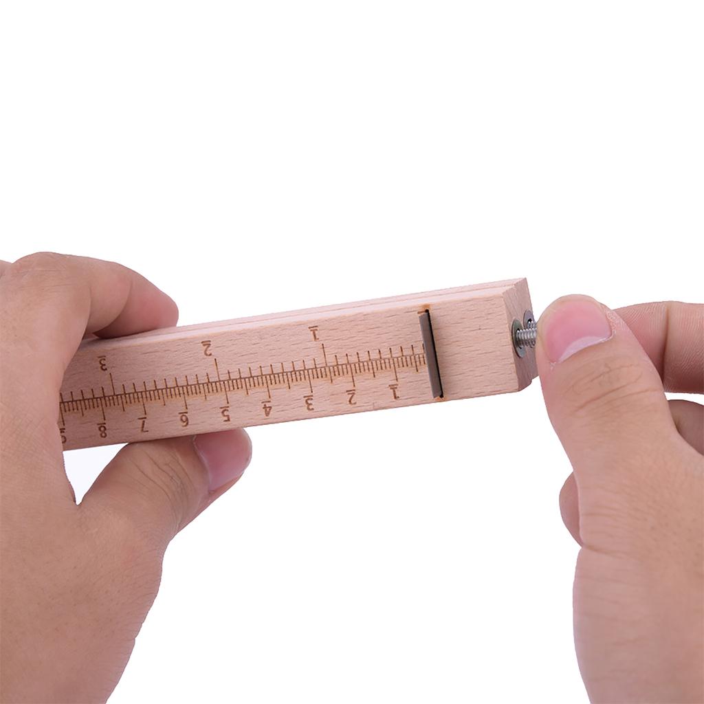 Adjustable Wooden Strip and Strap Belt Cutter Leather Hand Cutting DIY Craft Tool With 5 Blades