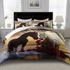 3pcs Love Themed Horse 3D Printed Bedding Set Cozy Comfortable Duvet Cover King Queen Twin Size Birthday Gift Bedroom Decoration