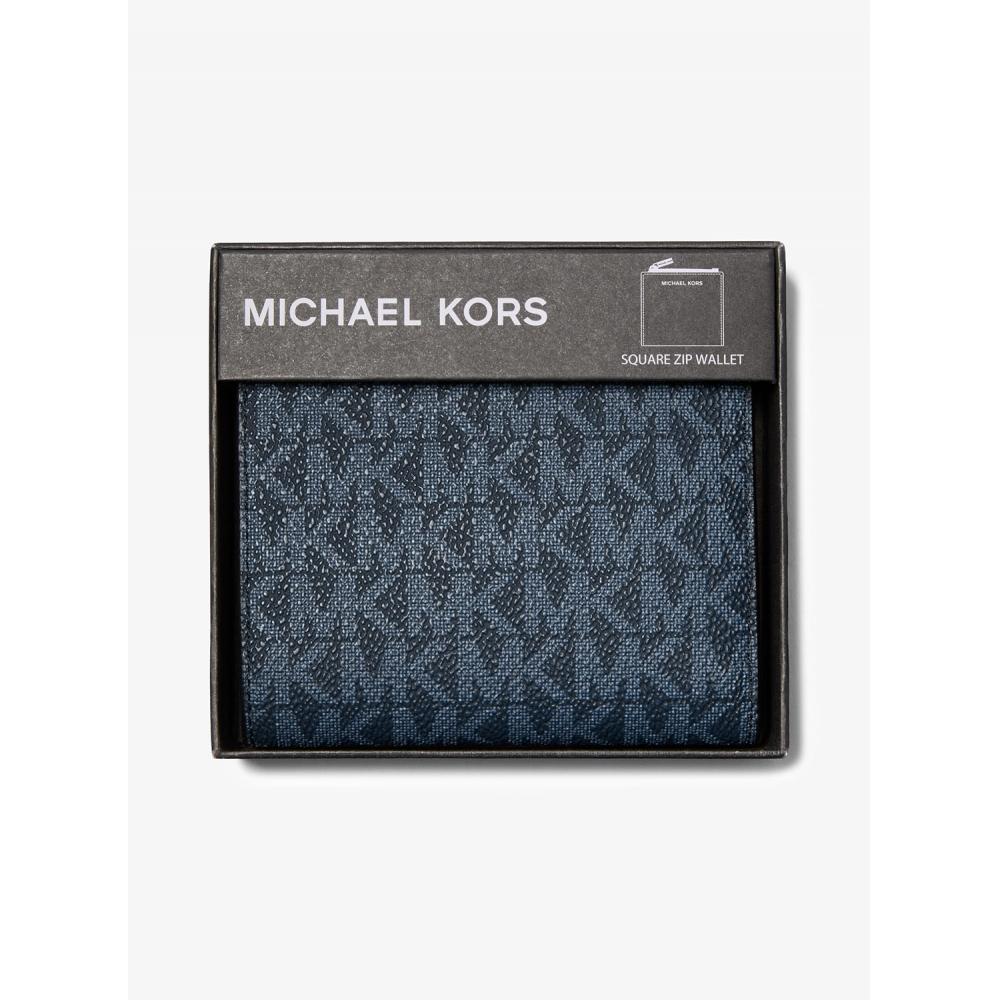 Michael Kors Cooper Square Zip Wallet Mk Signature 36s5lcoe8b2068 Admiral Pale Blue