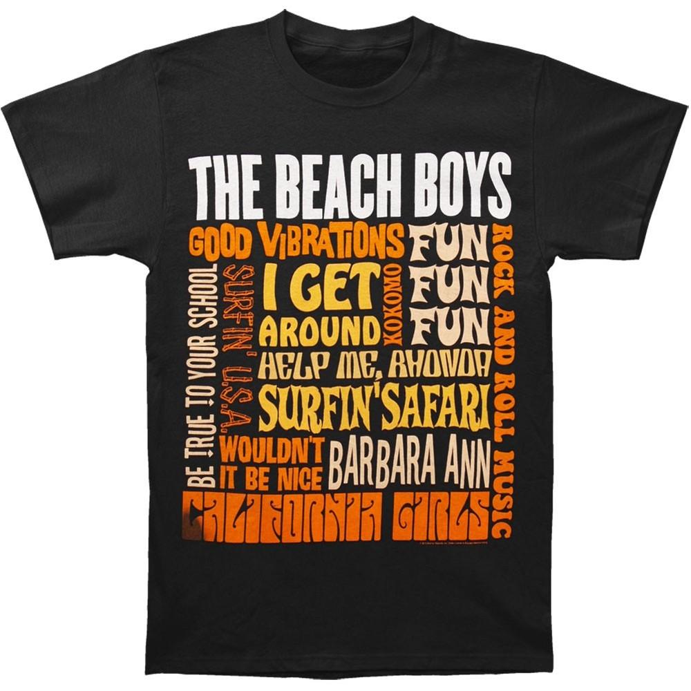 Men's Beach Boys Best Of Slim Fit T-shirt  Black