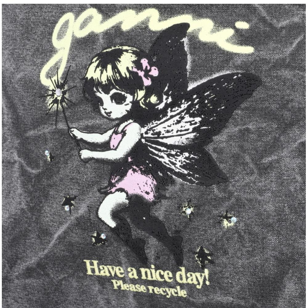 Ganni Loose FiT Round Neck T shirT Nk 12345