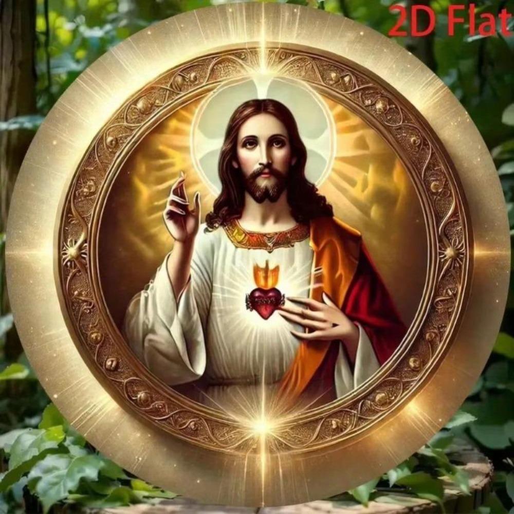 Metal Tin Sign Christian Sacred Heart Jesus Wall Art Religious Home Decor
