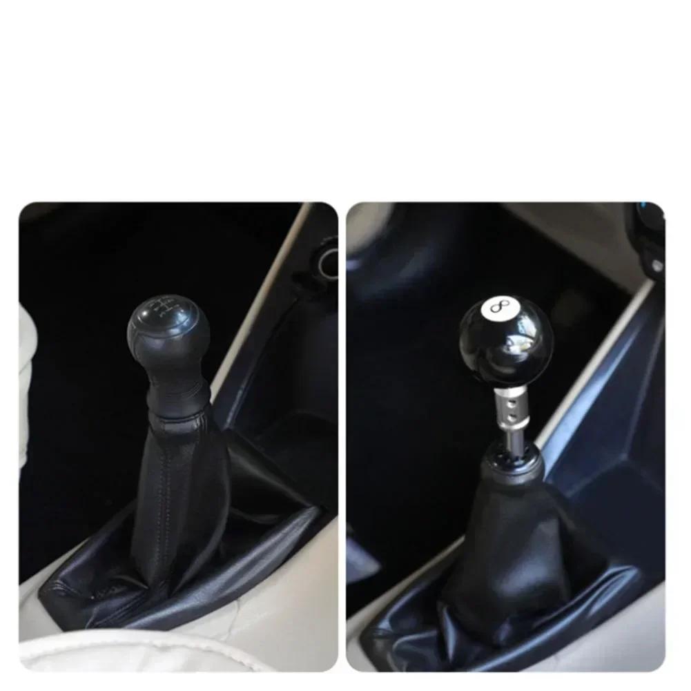 UniversalRound Shifter Knob Head Black 8 Ball Racing Acrylic Gear Shift Knob Eight Pool Billiard Ball Custom Gear Shifter Shift
