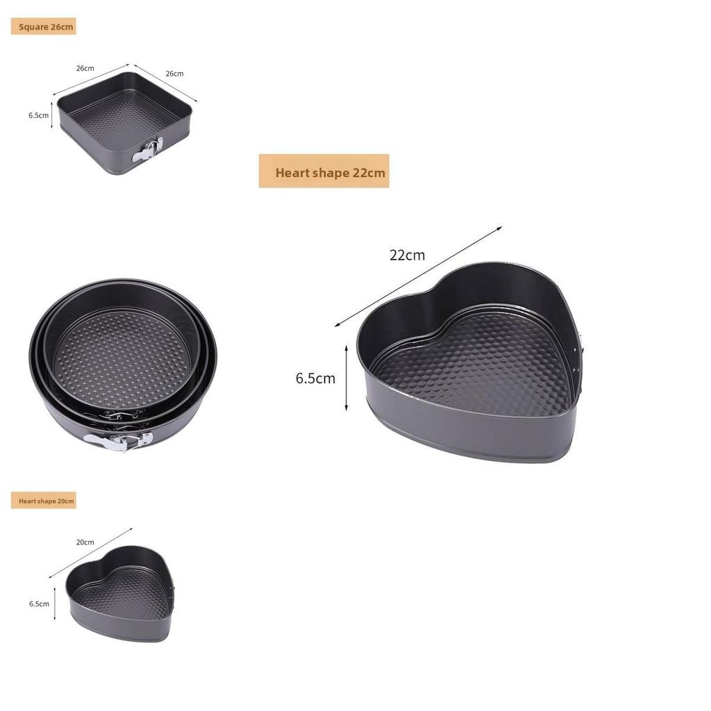 Round And Square Cake Molds Carbon Steel Nonstick Detachable Bottom For Commercial Baking