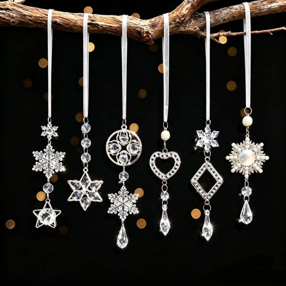 1pc Decorative Crystal Pendants Christmas Tree Ornaments Window Decoration