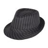 Middle-aged Men's Striped Top Hat, Solid Color Jazz Hat, Suit Material Hat, Wide Brim Design, Wide Brim Sun Hat, Large Brim.