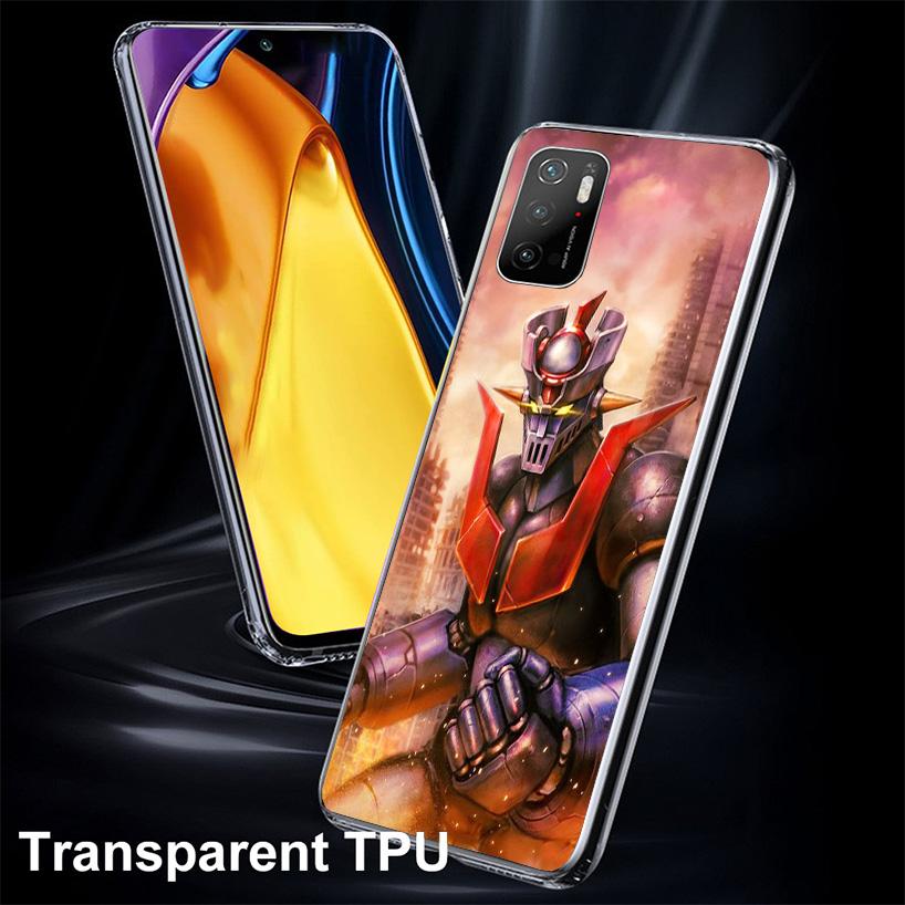 Manga Mazinger Z Anime Phone Case For Xiaomi Poco X7 X6 X5 Pro F7 Ultra Redmi 15C 15 13C 13 12C 12 10 10A 10C 9 9A 9C 9T Cover P
