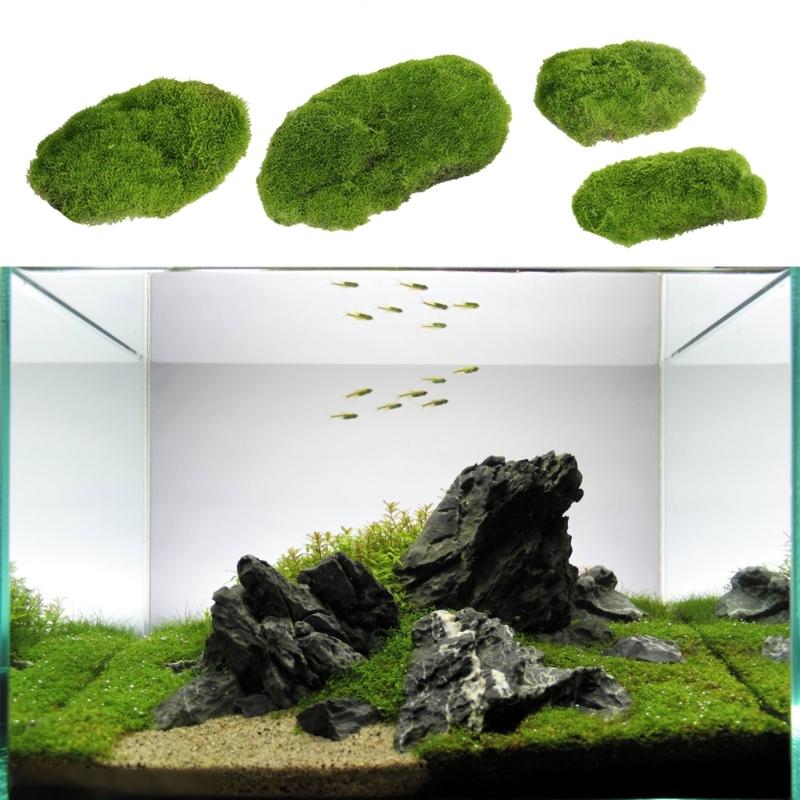 Artificial Simulation Moss Mats for Crafting 4Pieces Pillow Moss Crafts Decors for Terrariums and Garden Bonsais Decors