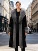 Europe and the United States popular high-end thickened long imitation mink coat light luxury lady style extended fur coat women