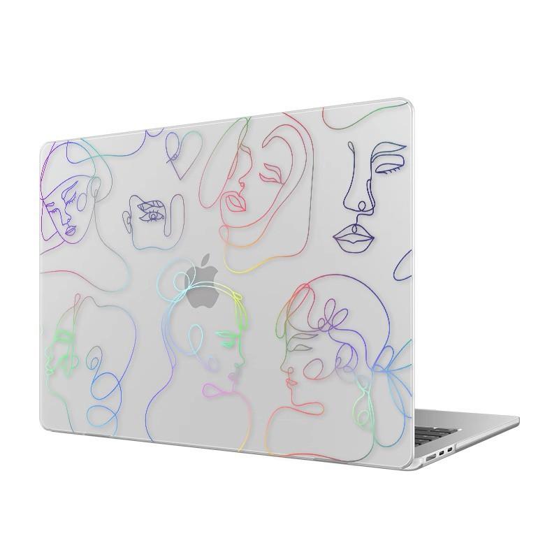 Hard Shell Laptop Case MacBook Air 13.6 15.3 Pro 14 16 Inch - Laser-Effect Holographic Design Protective Cover