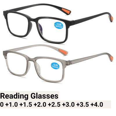 New Fashion Square Women Reading Glasses Ultra Light HD Anti Blue Light Presbyopia Glasses High Quality Neutral