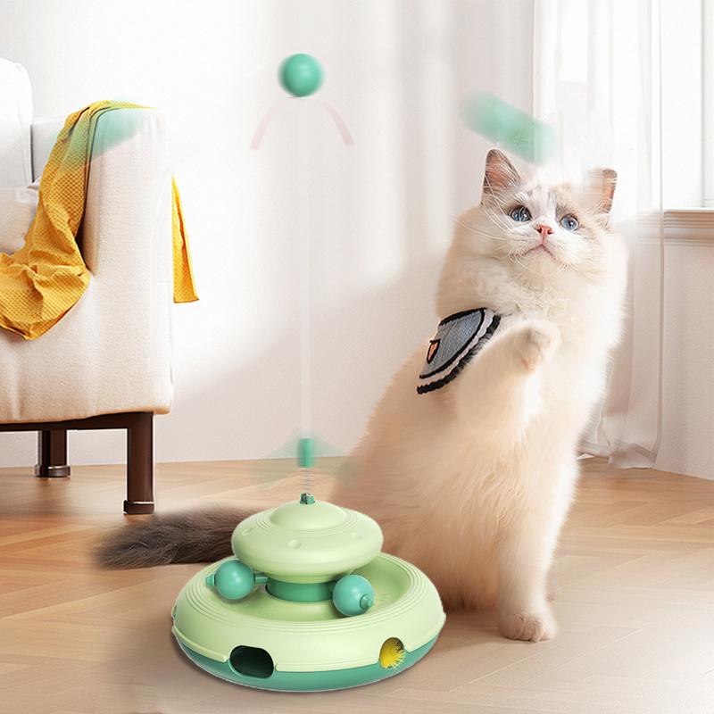 Katzen-Teaser-Stab mit Ball Rutschfeste Schienen-Ball-Teaser-Spielzeuge Mehrzweck-Schnitt-Katzenspielzeug Lustiges Haustierspielzeug zur Unterhaltung und Bewegung