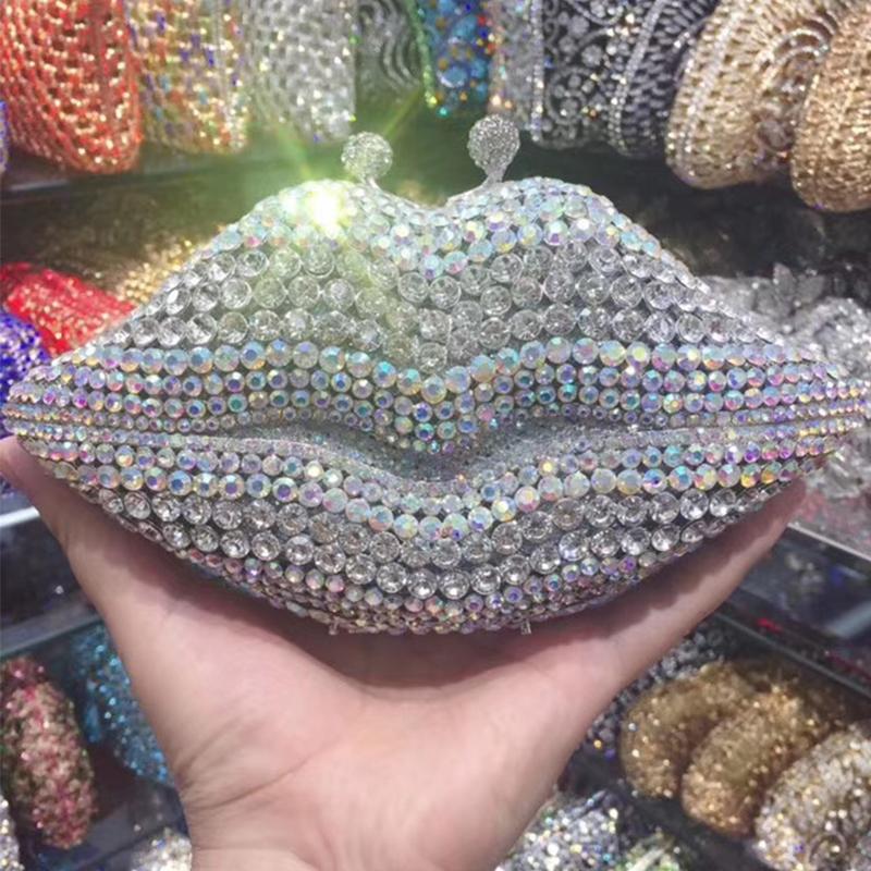 Yellow Diamond Evening Bags Mouth Purses WHTUOHENG Stone Handbag Hard Metal Party Prom Clutches Luxury Women's Crystal Wedding B