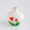 Ceramic Vase Embossed Tulip Colorful Flower Pattern Flower Vase Floral Arrangement Accessories Home Decoration Accessories