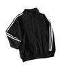 2024 Spring/Summer Women's Korean-Style Three-Bar Baseball Jacket - Black, Lightweight, Loose Fit, Ideal for Students & Trendy BF Look