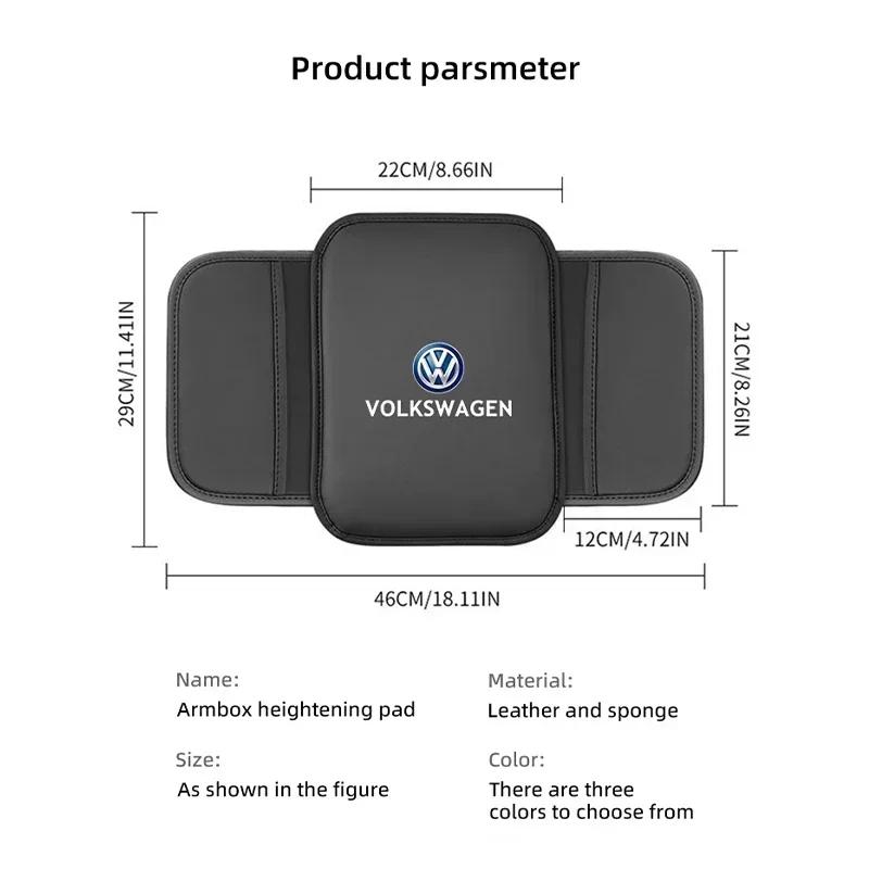 Car Leather Armrest Pad Elbow Support Cushion For Volkswagen GTI Golf 6 7 8 Polo VW R-Line CC Passat Tiguan T-ROC Arteon Magotan zj7