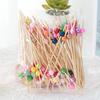 ZISIZ Pink Bead Bamboo Cocktail & Fruit Picks