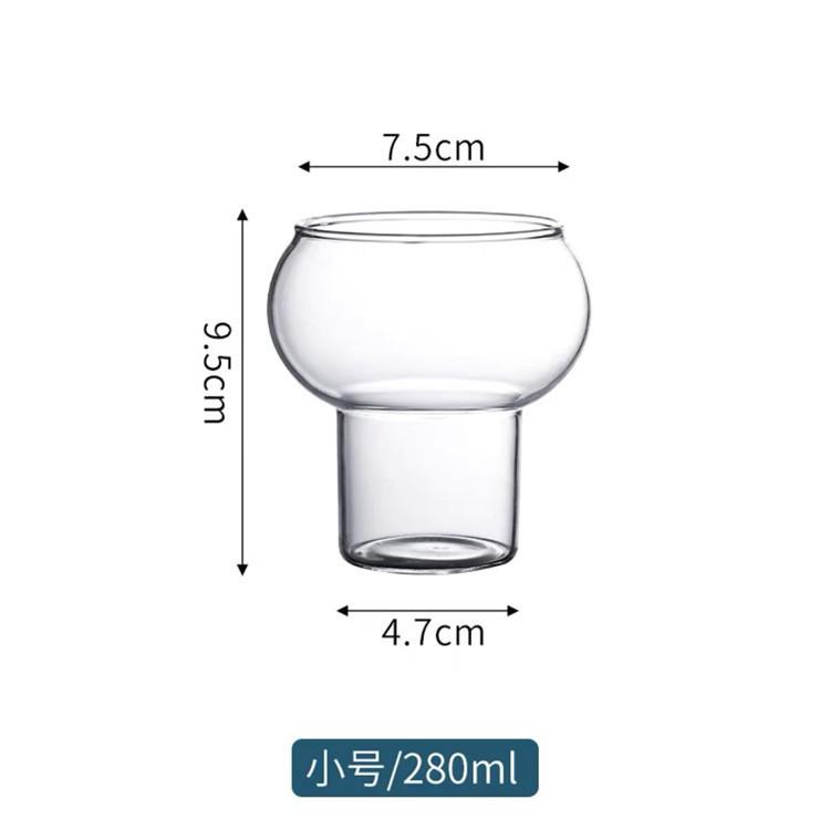 Transparent Glass Cup High Borosilicate Heat-Resistant Whiskey Wine Yogurt Dessert Cup Home Bar Drinkware Gourd Shape Water Cup Cup