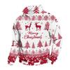 Men's 1/4 Zip Sweatshirt with Stand Collar and Christmas Print Casual Long Sleeve Pullover