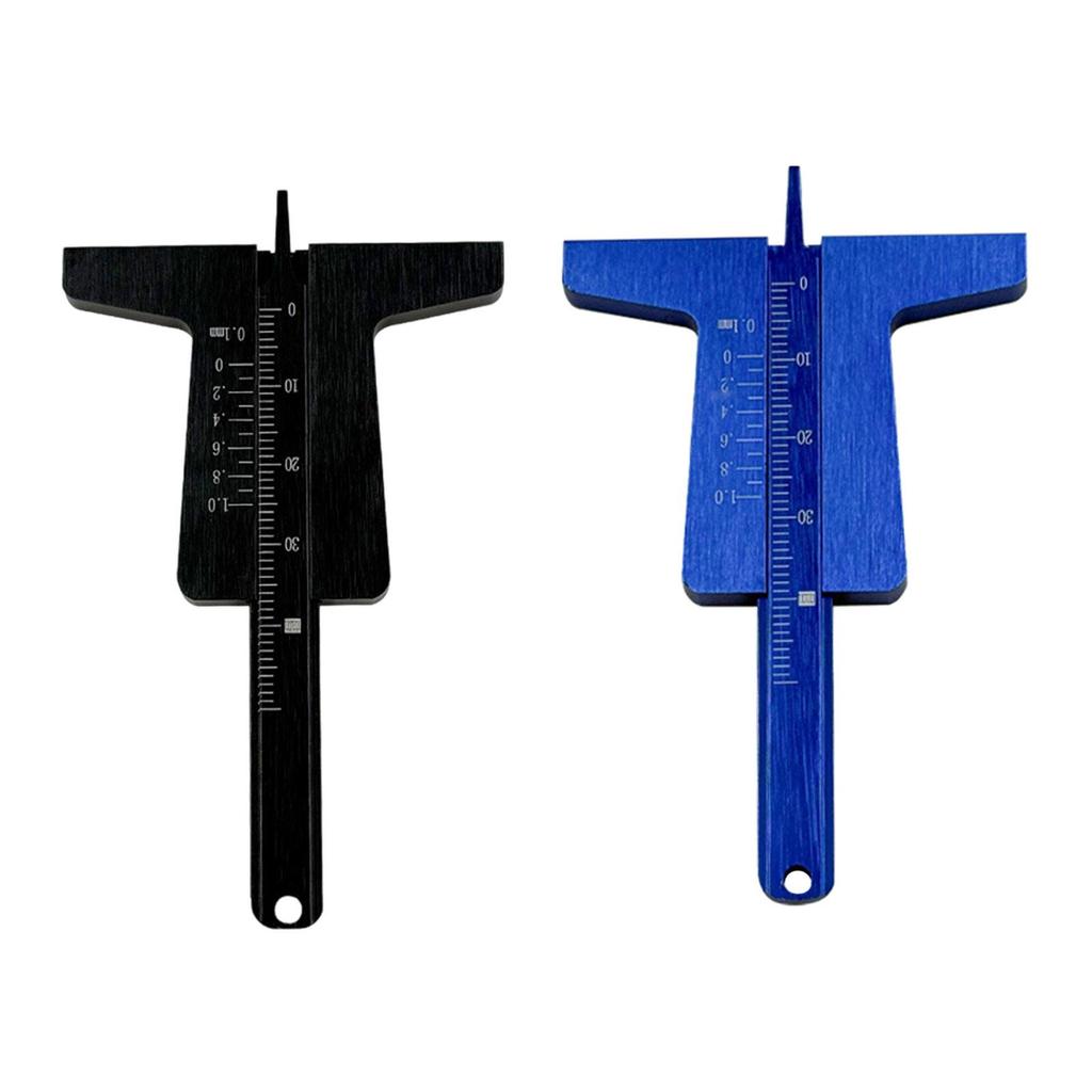 Aluminum Alloy Tire Tread Depth Gauge Professional Car Tire Wear Measuring Tool for Truck SUV Automotive Repair