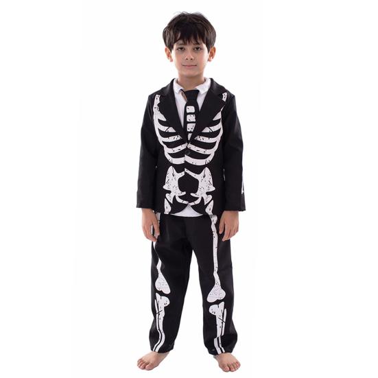 Kids Skeleton Costume Halloween Skeleton Tutu Skirt/Dinosaur Jumpsuit/Bone Onesie Outfit