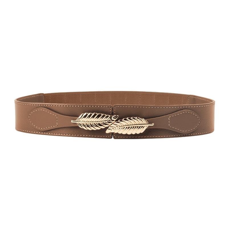 Ladies' Leather Belt with High-end and Fashionable Waist Cinching, Slimming Effect, Paired with A Coat and Waist Cinching Leather for Women