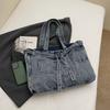Vintage Shoulder Bag Women's Denim Tote Bag Large Capacity Student Class Bag