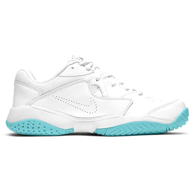 Nike Court Lite 2 Classic Comfortable Shock Absorption Slip Resistant Durable Low Top Tennis Shoes Women sneaker White Blue Purple AR8838-124
