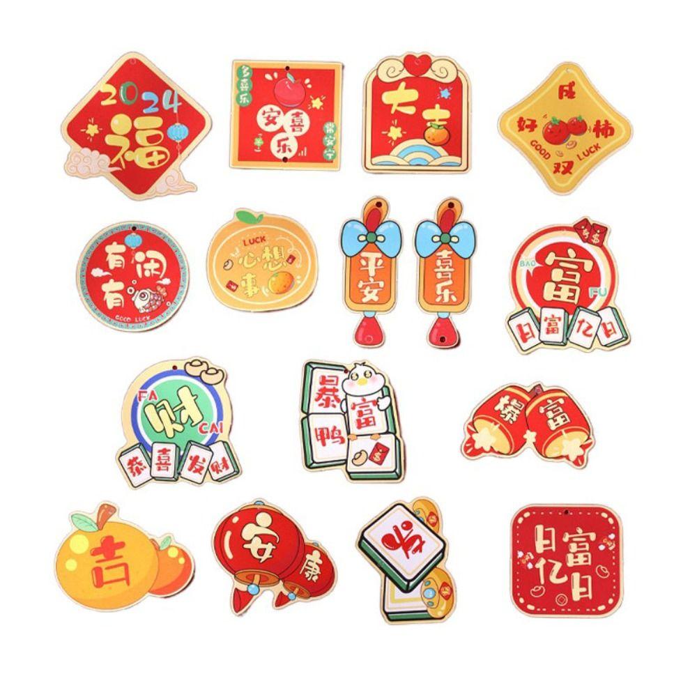 New Year Cartoon Pendants Bonsai Hangings Supplies Cute 3D Small Printing Bright Colors Creative Fashionable Festive Supplies