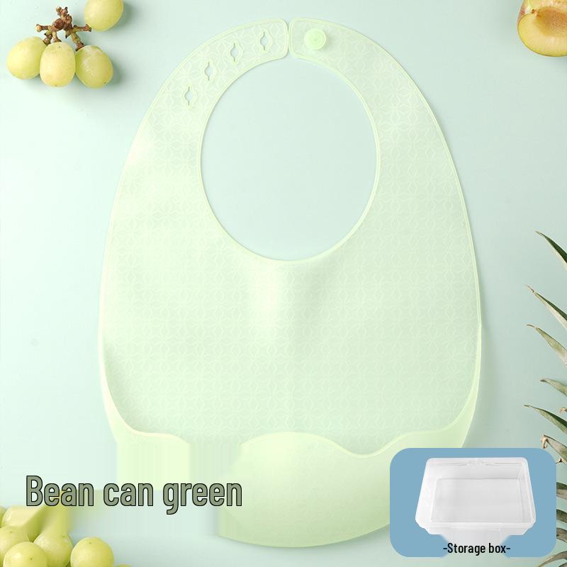 Ultra-Thin Waterproof Silicone Bib for Babies - Soft and Durable Drool and Food Catcher