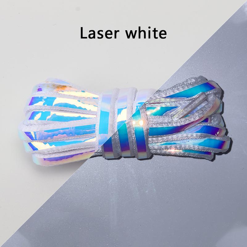 New Semicircle Reflective Shoelaces Luminous Laser Sneakers Shoelace Laser Sequin Shoe Laces Fluorescent Laces Shoes Shoestrings
