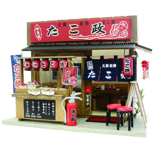 

Billy Handmade Dollhouse Kit Naniwa s Flour Shop Kit Naniwa s Takoyaki Shop 8851